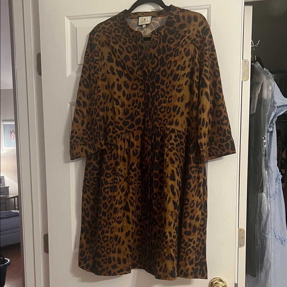 Tuckernuck Brown and Black Animal Print Dress - Picture 3 of 3